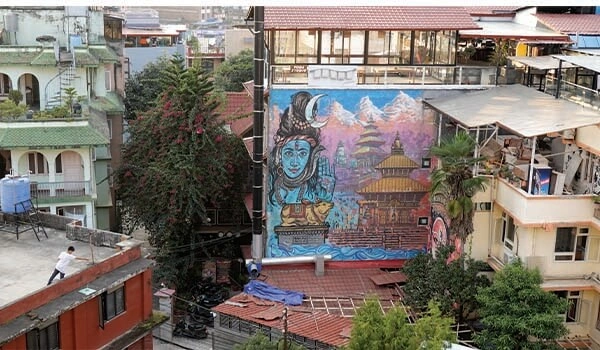 Beautifule art painted in wall