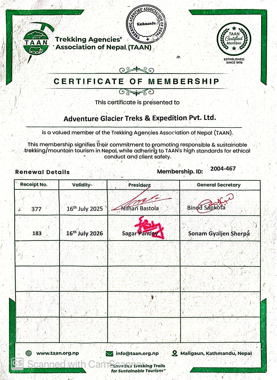 Taan Membership