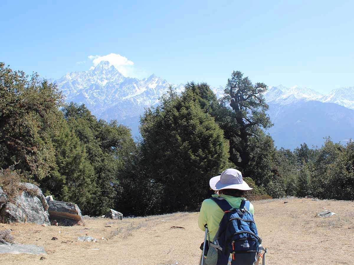 Guest admiring Langtang