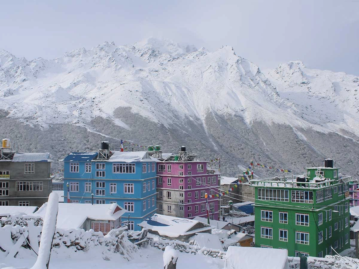 Kyanjing decorated with snow