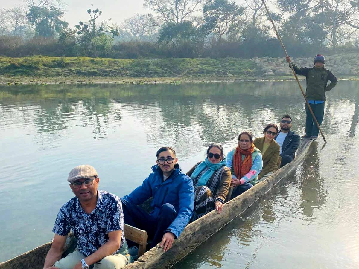 Canoe ride in Chitwan