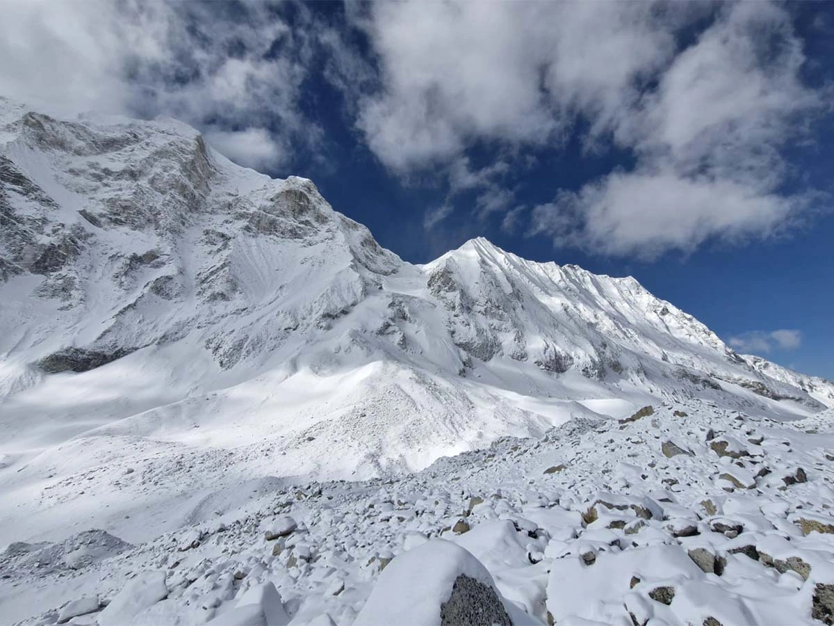 Snow covered manaslu