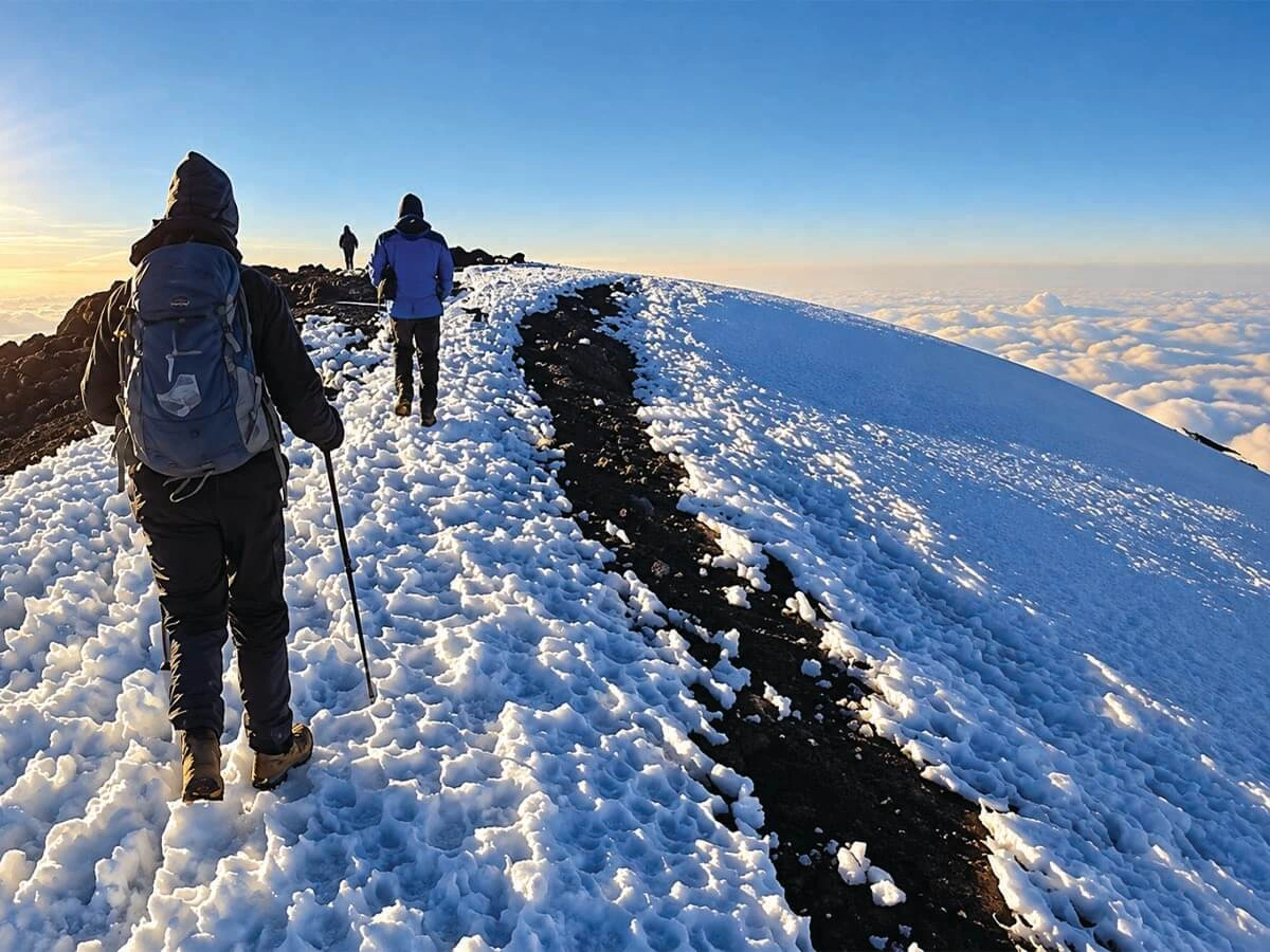 snow path in Killimanjaro