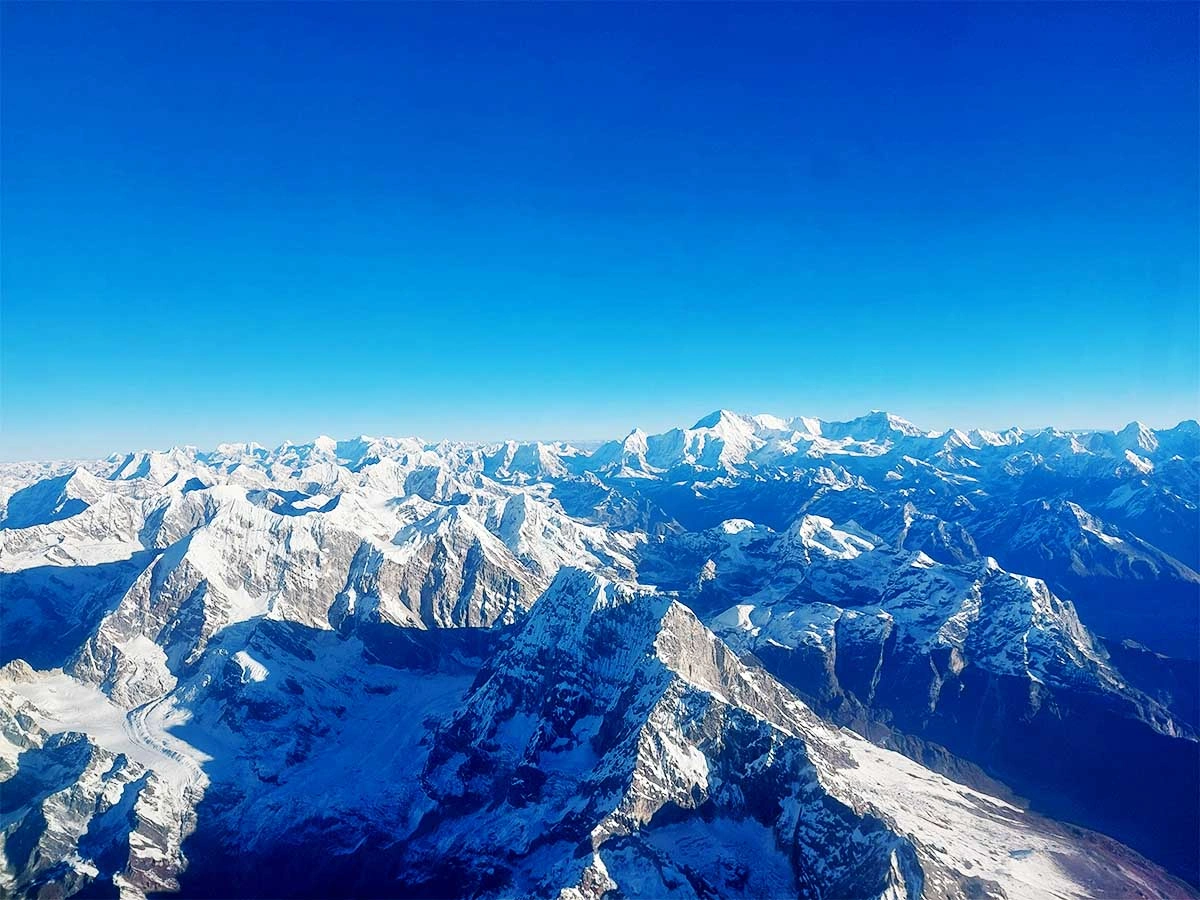 View during Mountain Flight
