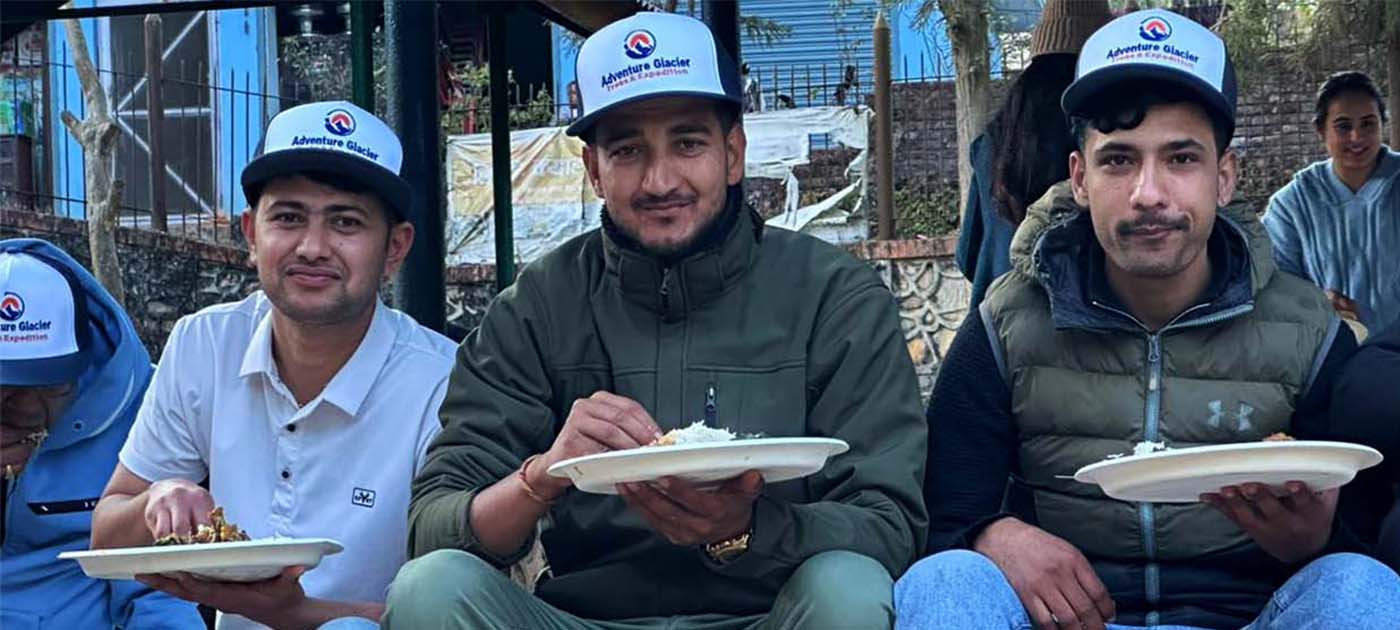 Our guide enjoying their retreats